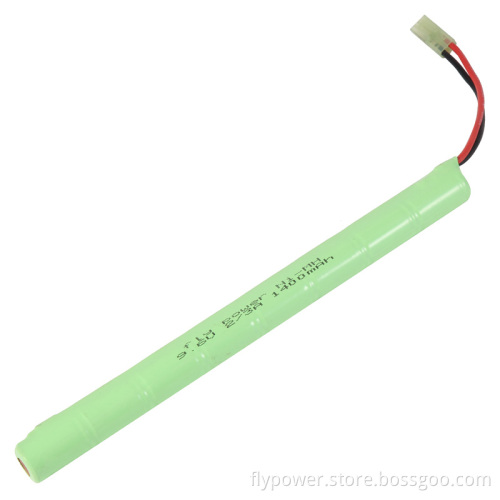 9.6V 2/3A1400mAh Ni-MH High Power Rechargeable Battery Pack Airsoft Gun L Style (8S of FH-2/3A1400P)